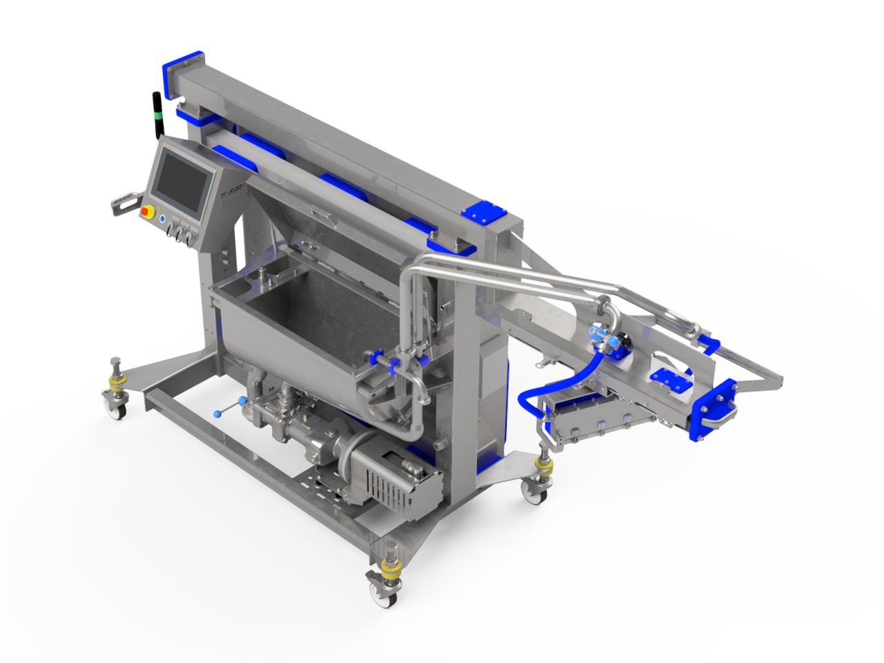 MDSUC1 mobile depositor with integrated supply unit for ambient-temperature materials, 3D render